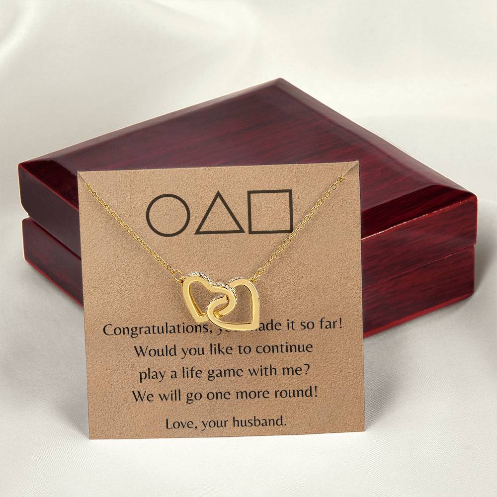 One More Round Necklace Interlocking Hearts Necklace