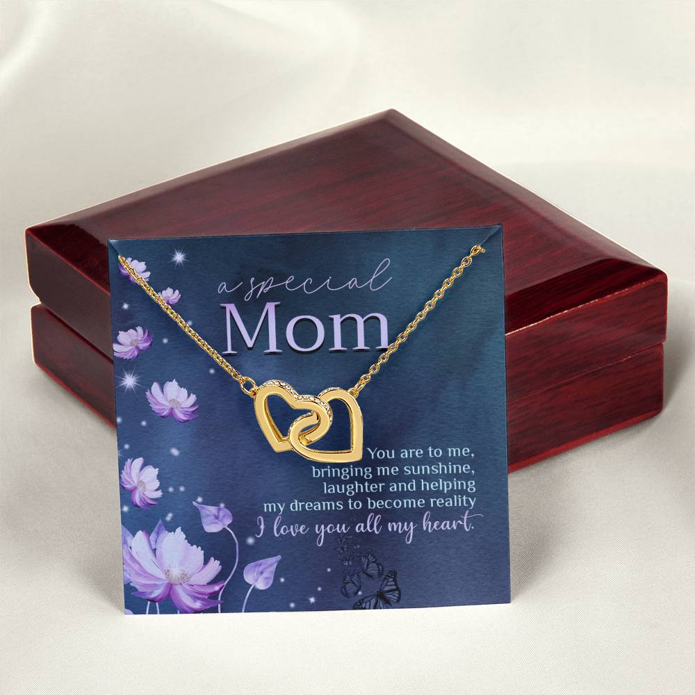 Special Mom Necklace Gift Interlocking Hearts Necklace
