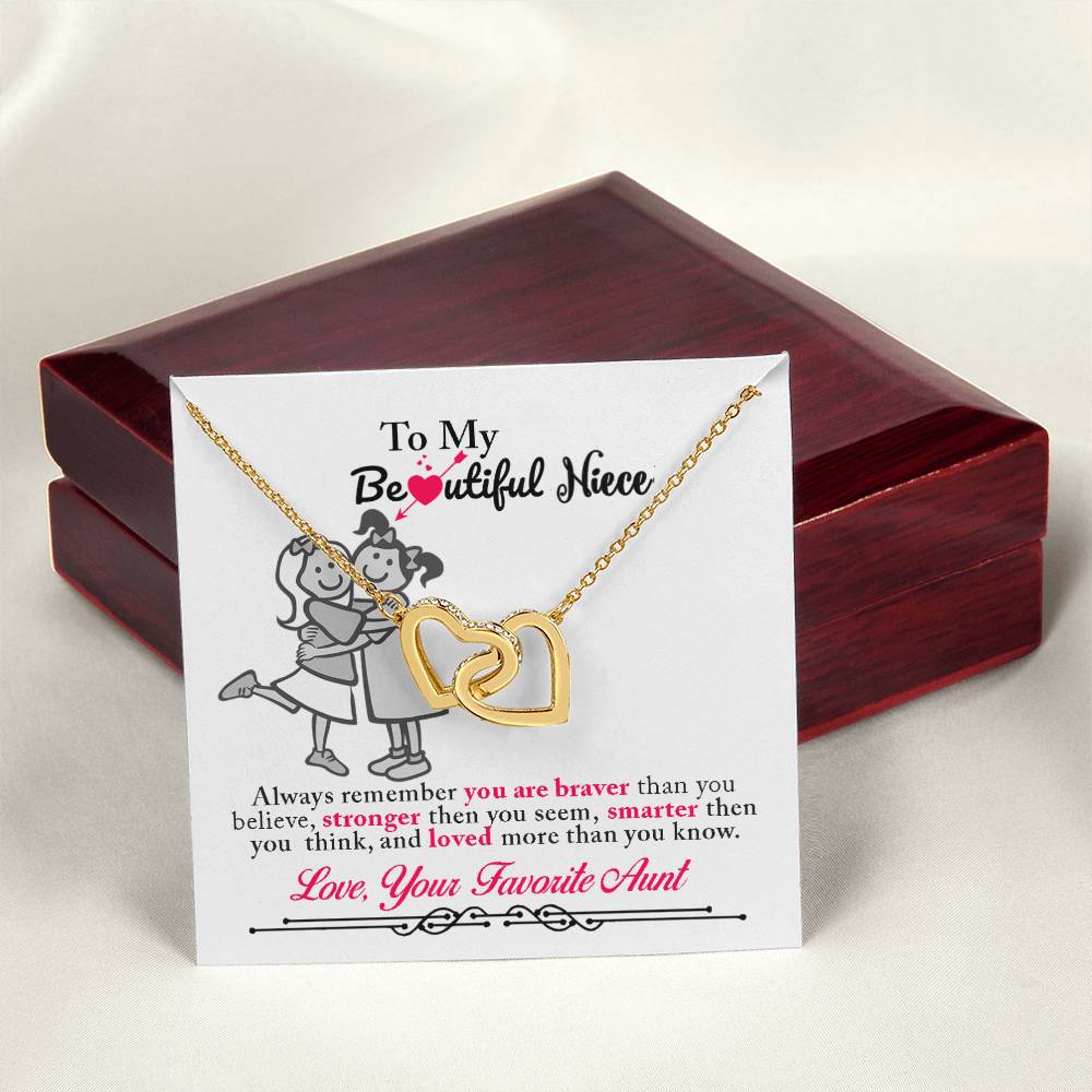 To My Aunt Necklace Aunt Necklace Aunt Jewelry Aunt Appreciation Gift For Aunt Auntie Gift Aunt Birthday Gift Interlocking Hearts Necklace