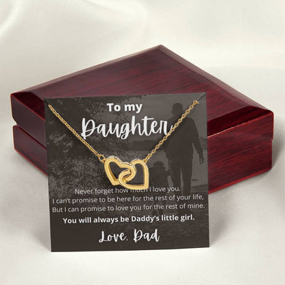 Interlocking Hearts Necklace - Daughter Gift