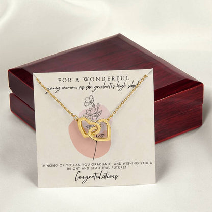 High School Graduation Interlocking Hearts Interlocking Hearts Necklace