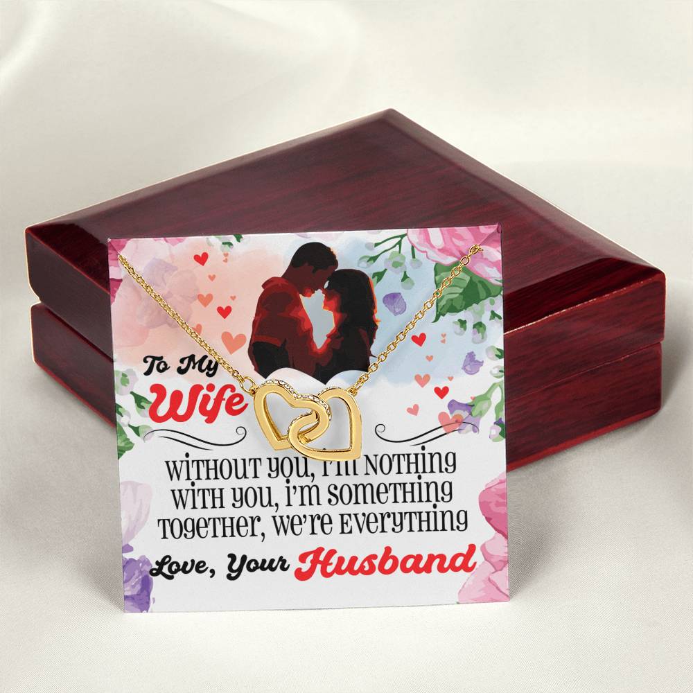 Gift For Wife - Interlocking Heart Necklace Interlocking Hearts Necklace