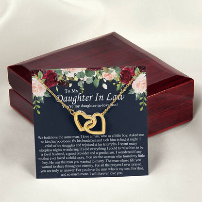 To My Daughter In Law Necklace Unique Daughter In Law Gift From Mother In Law Future Daughter In Law New Daughter In Law Jewelry Interlocking Hearts Necklace