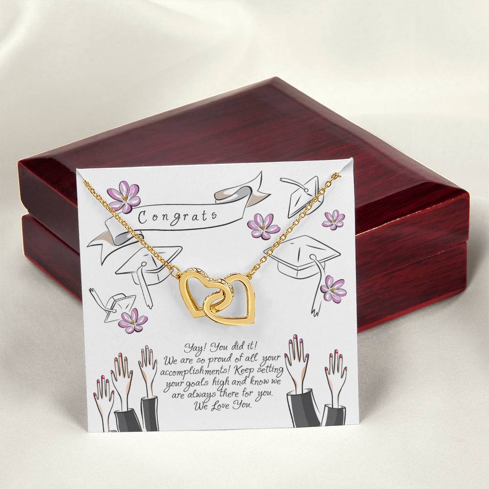 Graduation Gift For Senior 2021 Interlocked Hearts Necklace Interlocking Hearts Necklace