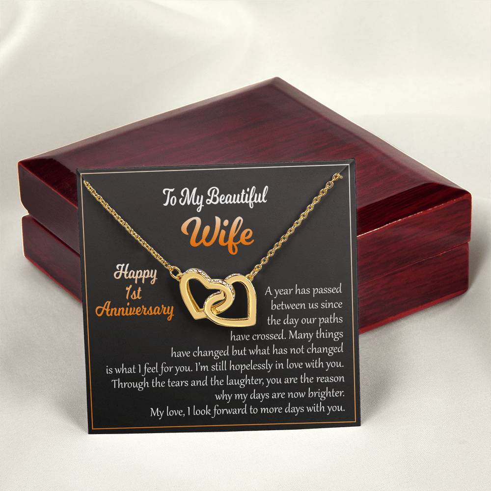 Necklace For Wife Perfect Anniversary Gift From Husband Interlocking Hearts Necklace