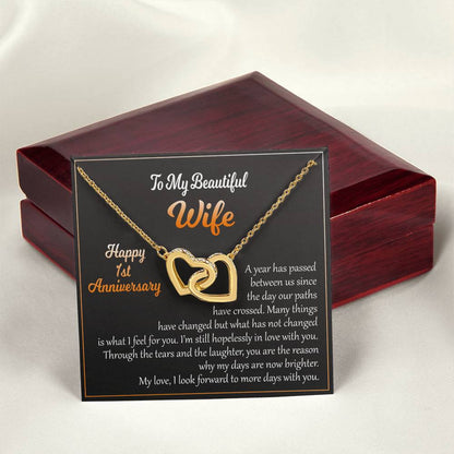 Necklace For Wife Perfect Anniversary Gift From Husband Interlocking Hearts Necklace
