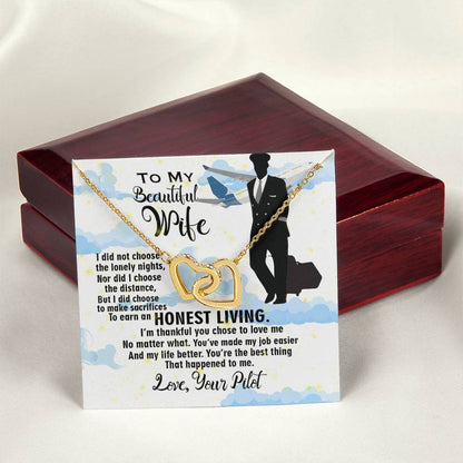 Pilot'S Wife - Interlocking Heart Necklace Interlocking Hearts Necklace