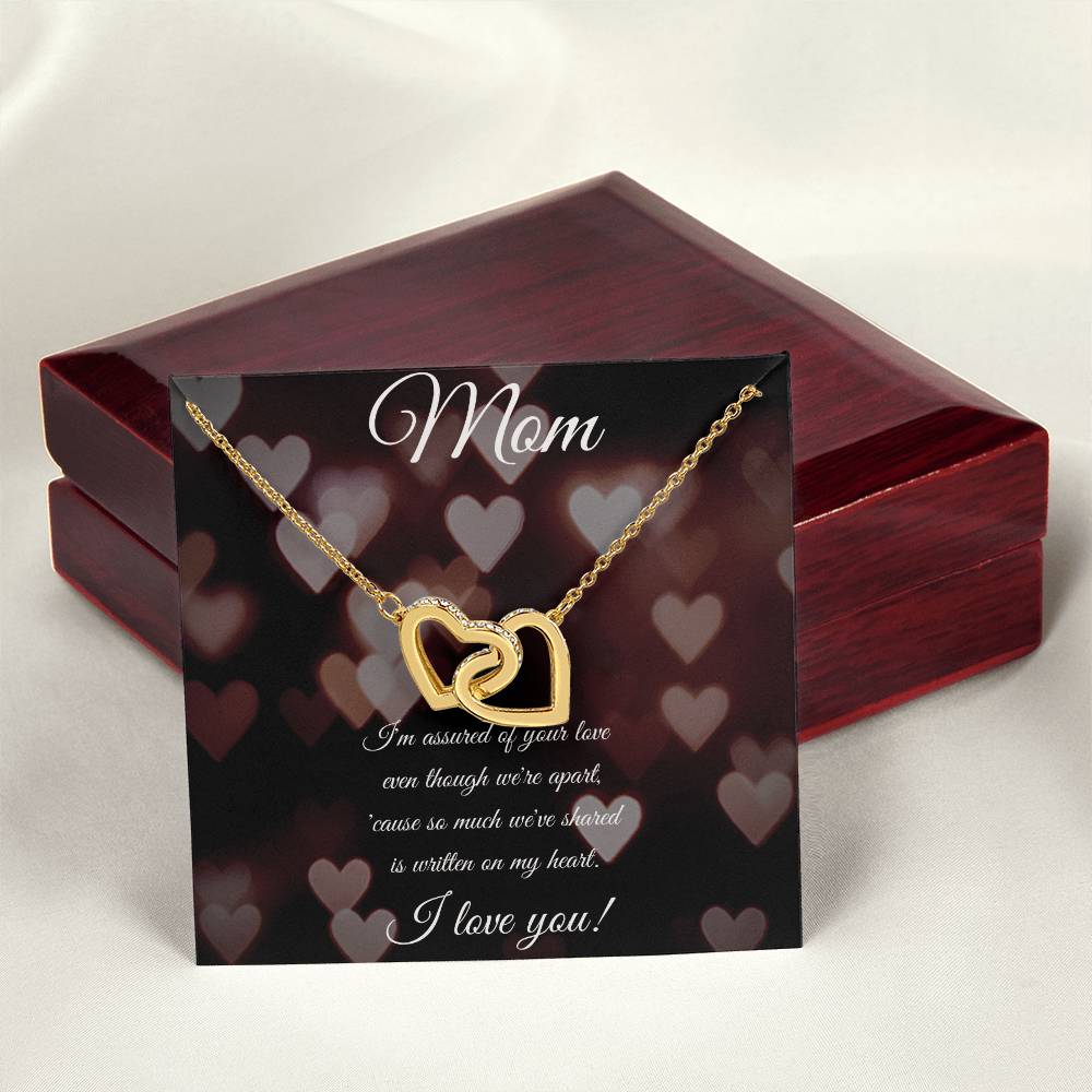 Mom White Gold Locking Hearts White Gold Interlocking Hearts Necklace