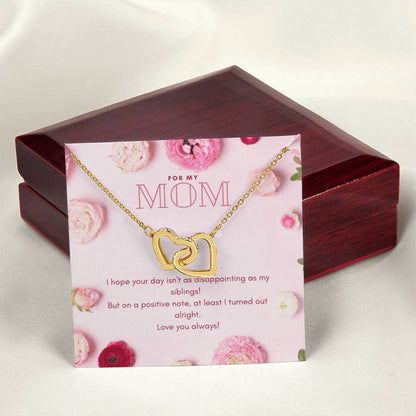 I Turned Out Alright Interlocking Hearts Necklace