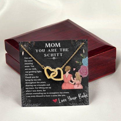 Mom You Are The Schitt! You Are The Most Amazing Mom Mothers Day Gift Neckles Interlocking Hearts Necklace