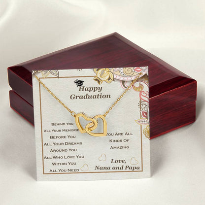 Interlocking Heart Necklace For Your Granddaughter Perfect Graduation Gift Interlocking Hearts Necklace