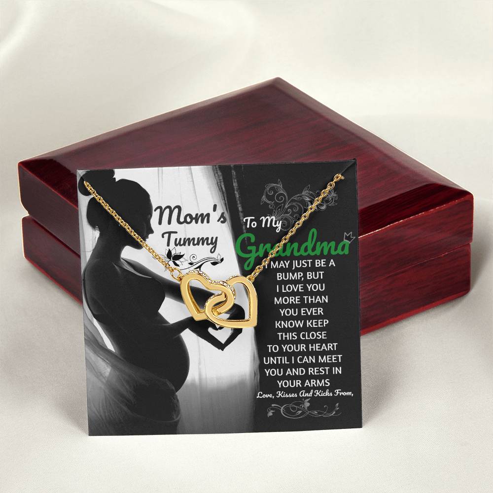 New Grandma Gift Grandma To Be Gifts For Expectant Grandmother Future Grandma Expecting Grandma Gift For Grandma To Be At Baby Shower Interlocking Hearts Necklace