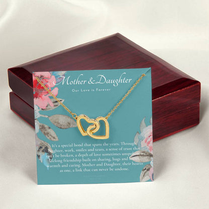 MOM&DA~2 Interlocking Hearts Necklace