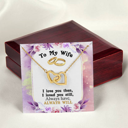 I Love You - Inter-Locking Heart Necklace Interlocking Hearts Necklace