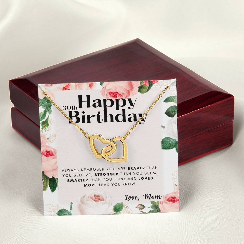 30Th Birthday Gifts For Daughter Necklace For Daughter 3 Decade Jewelry 30 Years Old 30Th Birthday Gift Necklace Jewelry Gift For Daughter Interlocking Hearts Necklace