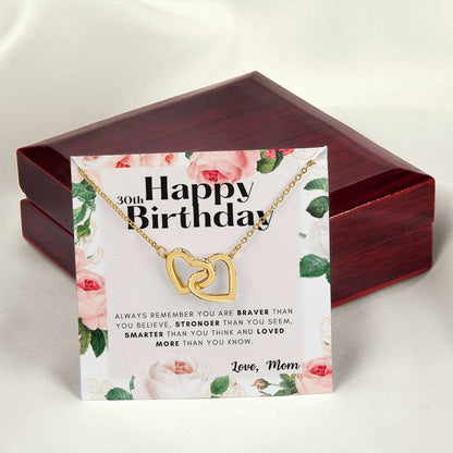 30Th Birthday Gifts For Daughter Necklace For Daughter 3 Decade Jewelry 30 Years Old 30Th Birthday Gift Necklace Jewelry Gift For Daughter Interlocking Hearts Necklace