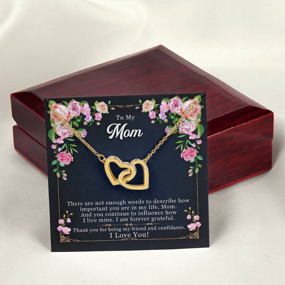 Love 4 Mom Interlocking Hearts Necklace