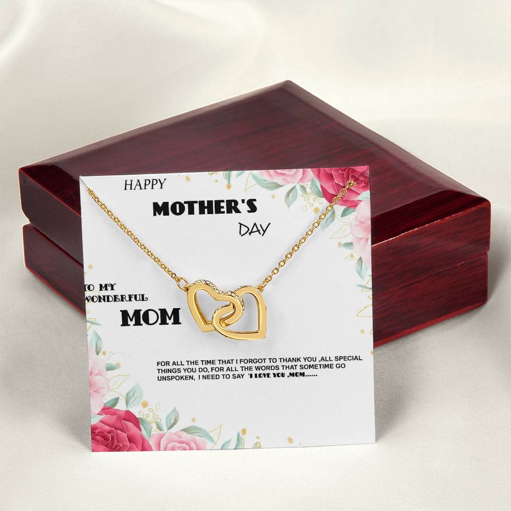 To My Mother Interlocking Hearts Necklace