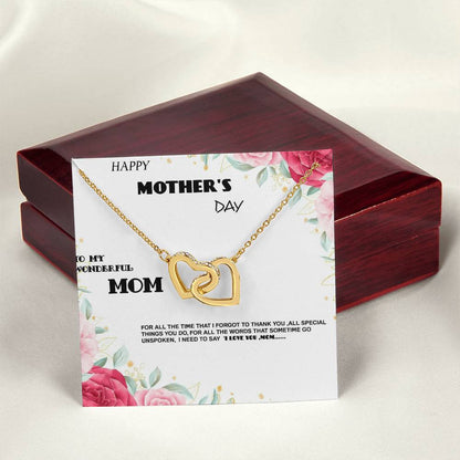 To My Mother Interlocking Hearts Necklace