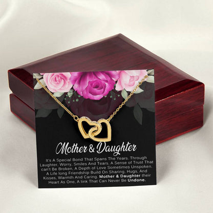 Meaningful Gift For Mother And Daughter Interlocking Hearts Necklace