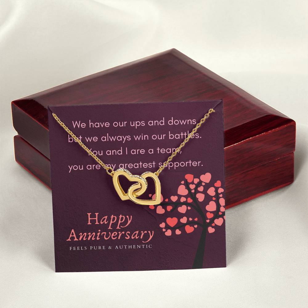 Heart Together Interlocking Hearts Necklace