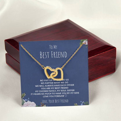 To My Best Friend - We’Ll Always Have Each Other - Interlocking Necklace Interlocking Hearts Necklace