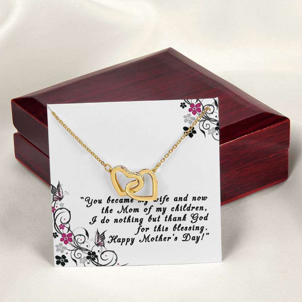 Mother'S Day Gift For Wife Interlocking Hearts Necklace