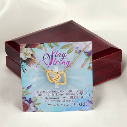 Stay Strong - Interlocking Hearts Necklace