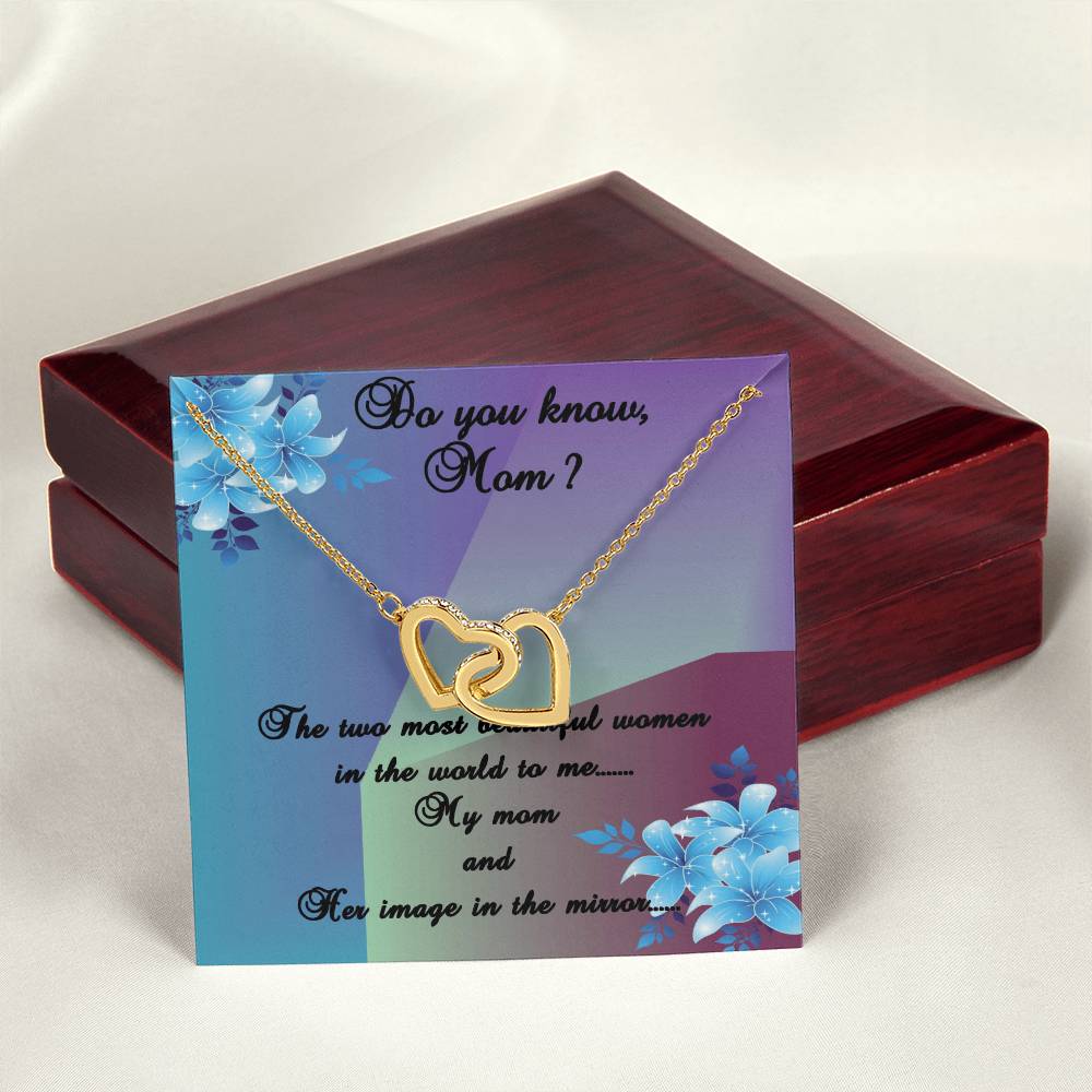Gift For Mother Interlocking Hearts Necklace