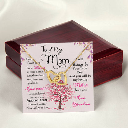 Mothers Day Gift From Daughter Son - Mother Necklace Gifts For Mom Mom Necklace Interlocking Hearts Interlocking Hearts Necklace