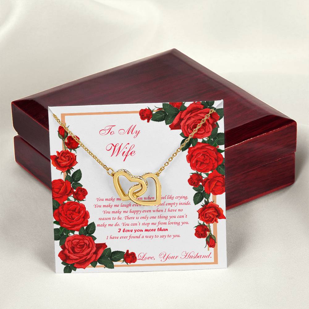 To My Wife - Interlocking Heart Interlocking Hearts Necklace