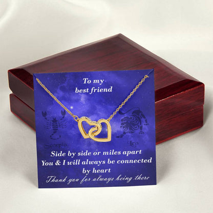 Scorpio To Leo Best Friend Interlocked Hearts Necklace Interlocking Hearts Necklace