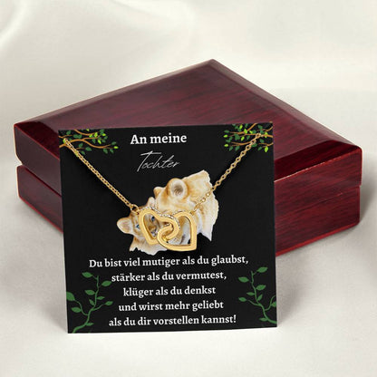 Lion Strenght Tochter Interlocking Hearts Necklace