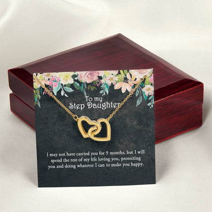 Step Daughter Necklace Stepdaughter Gift Gift From Stepmom Bonus Daughter Interlocking Hearts Interlocking Hearts Necklace