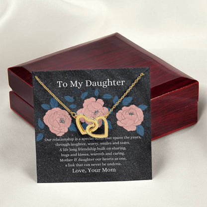 Mother To Daughter Hearts As One Necklace Interlocking Hearts Necklace