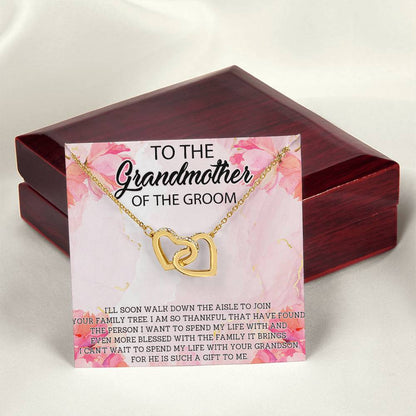Grandmother Of The Groom Necklacegrandmother Wedding Giftgrandma Of The Groom Interlocking Hearts Necklacegrandma Wedding Gift From Groom