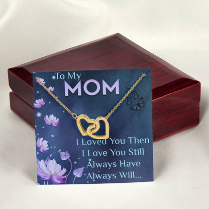 To My Mom - Interlocking Hearts Necklace