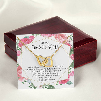 Interlocking Hearts - To Future Wife Interlocking Hearts Necklace