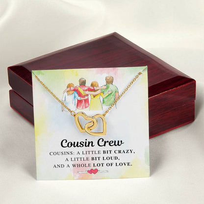 Cousin Crew Gift Interlocking Heart Necklace Gift To Cousins Best Friend Gifts Family Friend Gifts Interlocking Hearts Necklace