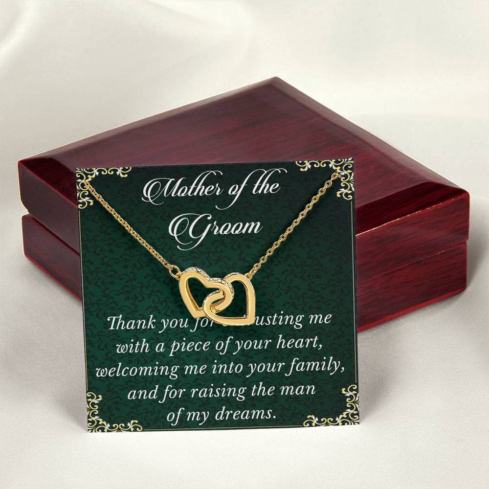 Mother Of The Groom Necklace From Bridemother In Law Necklacegroom'S Mother Interlocking Hearts Necklace Mother Of The Groom Wedding Gift
