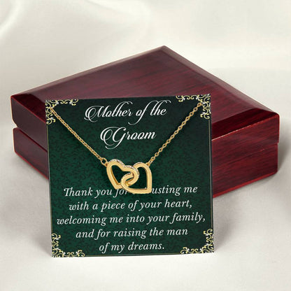 Mother Of The Groom Necklace From Bridemother In Law Necklacegroom'S Mother Interlocking Hearts Necklace Mother Of The Groom Wedding Gift