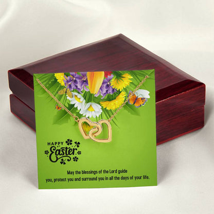 Happy Easter Gifts Interlocking Hearts Necklace