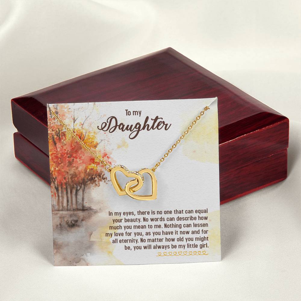 Interlocked Hearts Necklace - For Daughter Interlocking Hearts Necklace