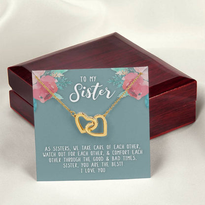 Sister We Take Care Of Each Other - Necklace Interlocking Hearts Necklace