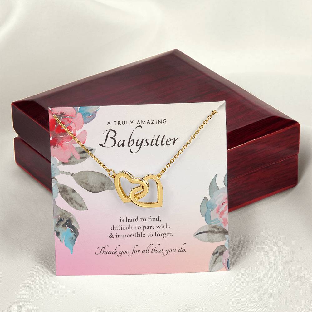 NANNYN~2 Interlocking Hearts Necklace