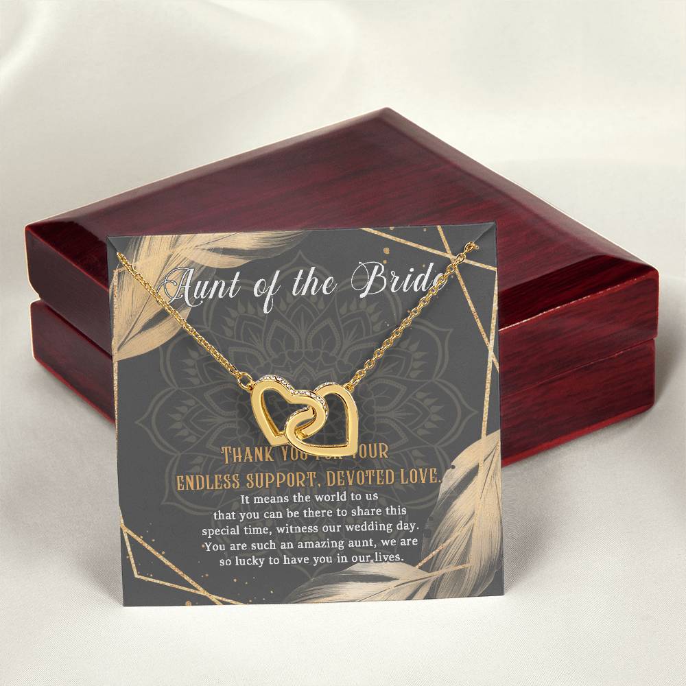 Interlocking Hearts Aunt Of The Bride Necklace Gift Wedding Gift From Bride And Groom Bridal Party Thank You Gift Aunt Wedding Gift Gift For Aunt Interlocking Hearts Necklace