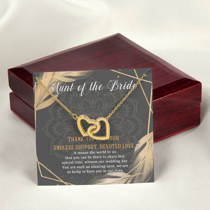 Interlocking Hearts Aunt Of The Bride Necklace Gift Wedding Gift From Bride And Groom Bridal Party Thank You Gift Aunt Wedding Gift Gift For Aunt Interlocking Hearts Necklace