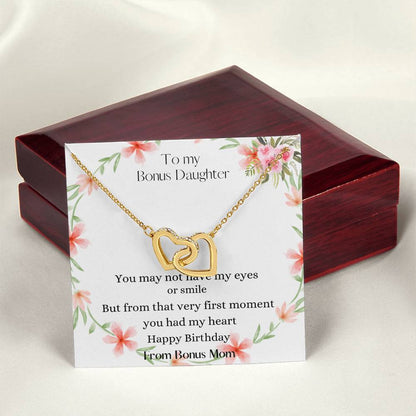 Bonus Daughter Gift Step Daughter Gift Stepdaughter Necklace Interlocking Hearts Necklace