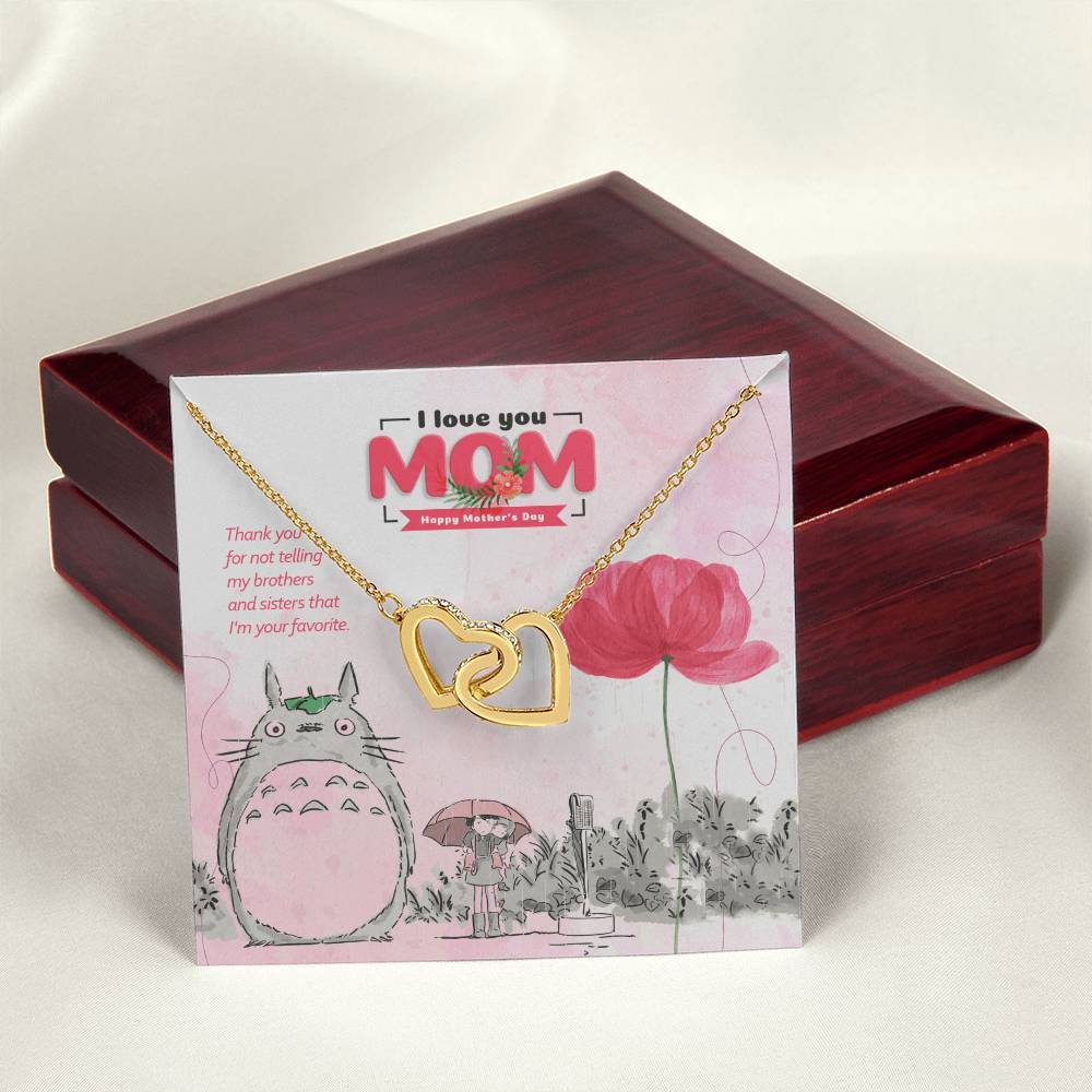 I Love You Mom Interlocked Hearts Necklace Tm2V9 Interlocking Hearts Necklace