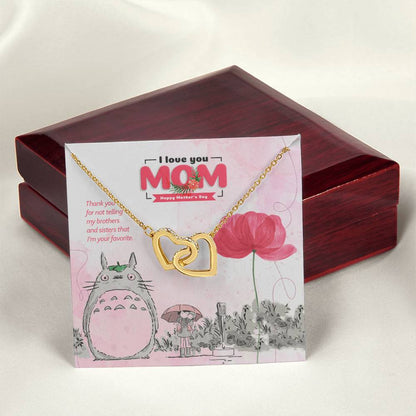 I Love You Mom Interlocked Hearts Necklace Tm2V9 Interlocking Hearts Necklace